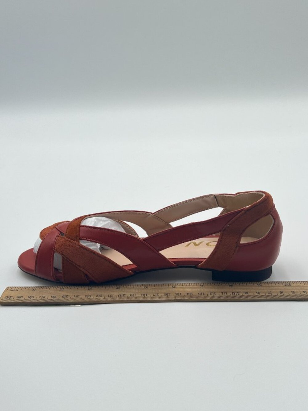 YDN Brown Cutout Flat Sandals Slip On Comfy Low Heels Open Peep Toe Shoes